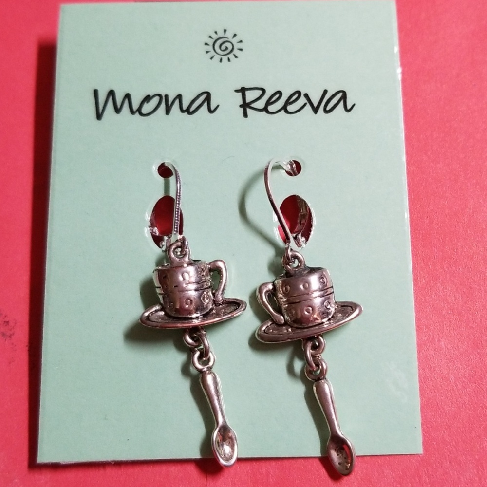 Vintage Sterling Silver Teacup Earrings